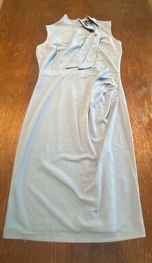 Miusol Sleeveless Tie-Neck Ruched Sheath Dress